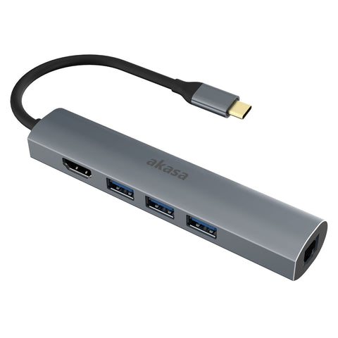 Image of Akasa AK-CBCA22-18BK USB Type-C 5-In-1 Hub with HDMI & Ethernet