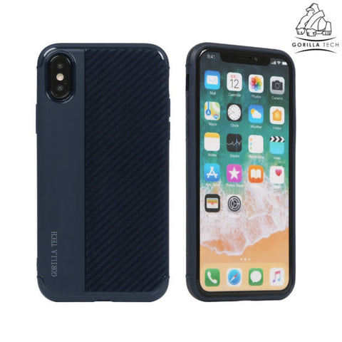 Image of Armor carbon shell dark blue Gorilla Tech for Apple iPhone X / XS