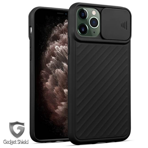 Image of Black Gadget Shield camera window gel case for Apple iPhone 11 Pro Max