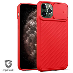 Red Gadget Shield camera window gel case for Apple iPhone 11 Pro Max