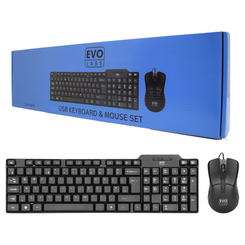 Image of Evo Labs CM-500UK USB Keyboard & Mouse Set