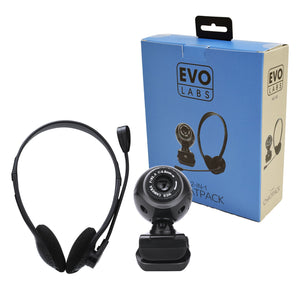 Evo Labs HC-01 Webcam and 3.5mm Headset Chatpack