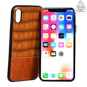 Gorilla Tech light brown alligator cover for Apple iPhone X / XS