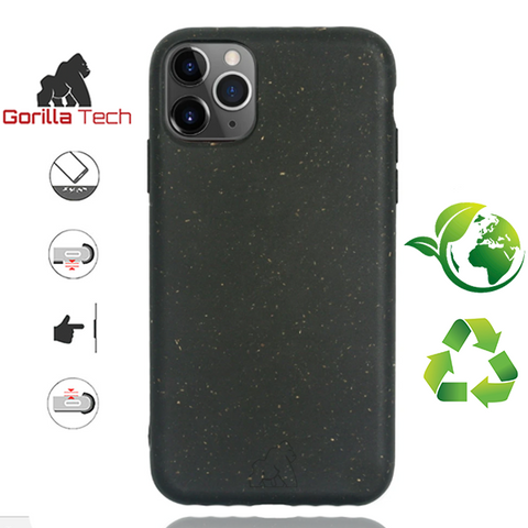 Image of Gorilla tech black biodegradable cover for Apple iPhone 11