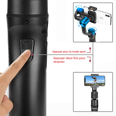 Image of Hohem 3-axis motorized stabilizer with tripod for smartphone