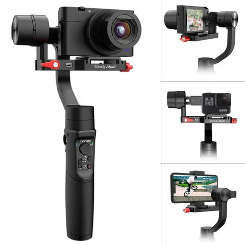 Image of Hohem 3-axis motorized stabilizer with tripod for smartphone and camera