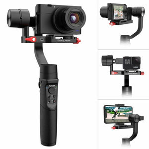 Hohem 3-axis motorized stabilizer with tripod for smartphone and camera