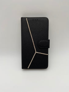 iPhone X/ XS Book Case with Dimonds