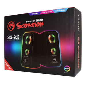 Marvo Scorpion SG-265 Black with RGB LED Stereo Gaming Speakers