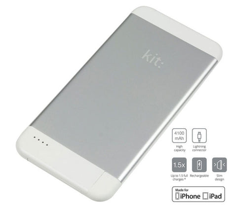 Image of Power bank - External battery Kit: 4100 mAh with MFI lightning cable