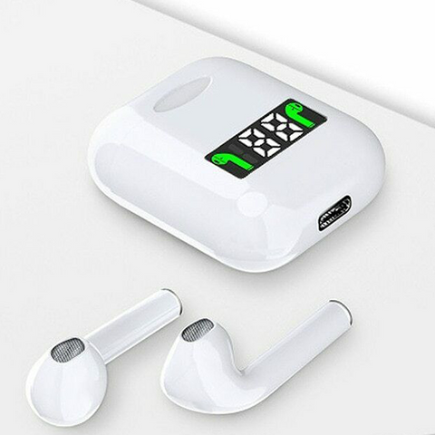 Image of White bluetooth headset with induction box 