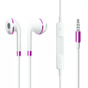White pink earphone compatible for premium quality smartphone