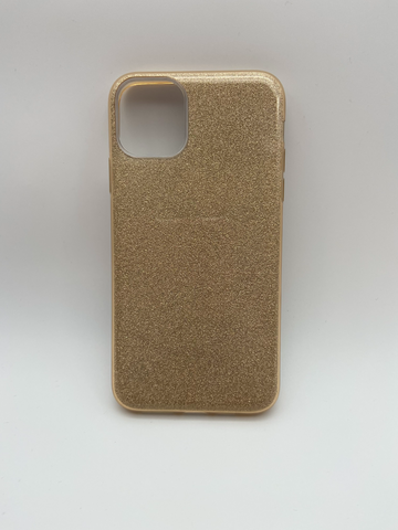 Image of iPhone 11 Glittery Back Case Gold