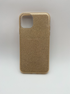 iPhone 11 Glittery Back Case Gold