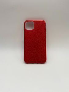 iPhone 11 Glittery Back Case Red
