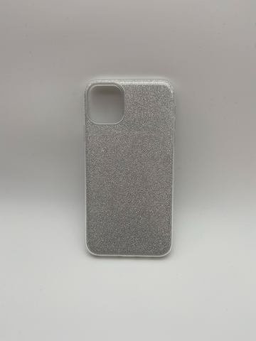 Image of iPhone 11 Glittery Back Case Silver