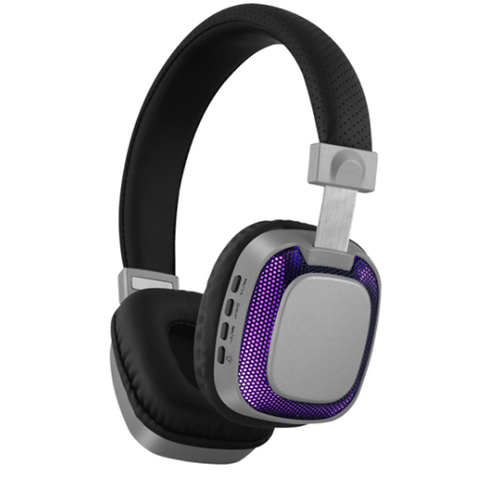 Image of headphone bluetooth lumineux black