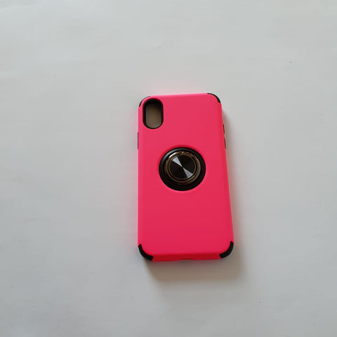 Image of iPhone XR Pink Case with Ring Pope Socket