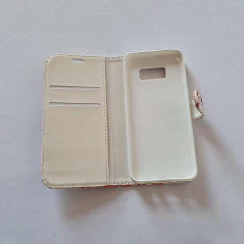 Image of Samsung S8 White Glittery Case Open